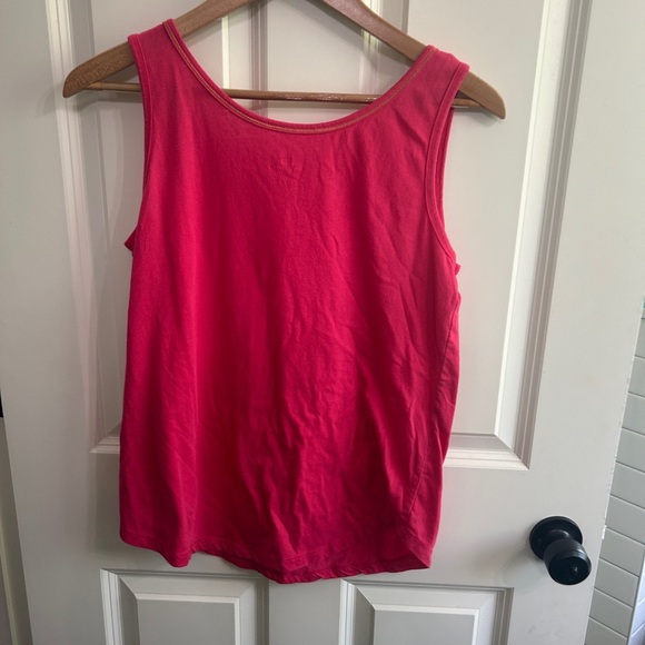 GUC size Medium bright Pink Tank Top with Mickey Mouse in gold - Picture 6 of 9